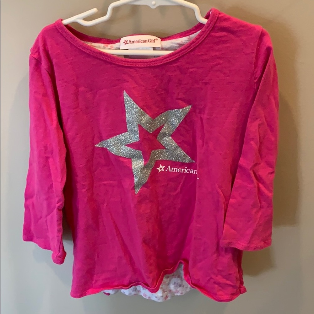 American Girl size 10/12 with matching doll shirt